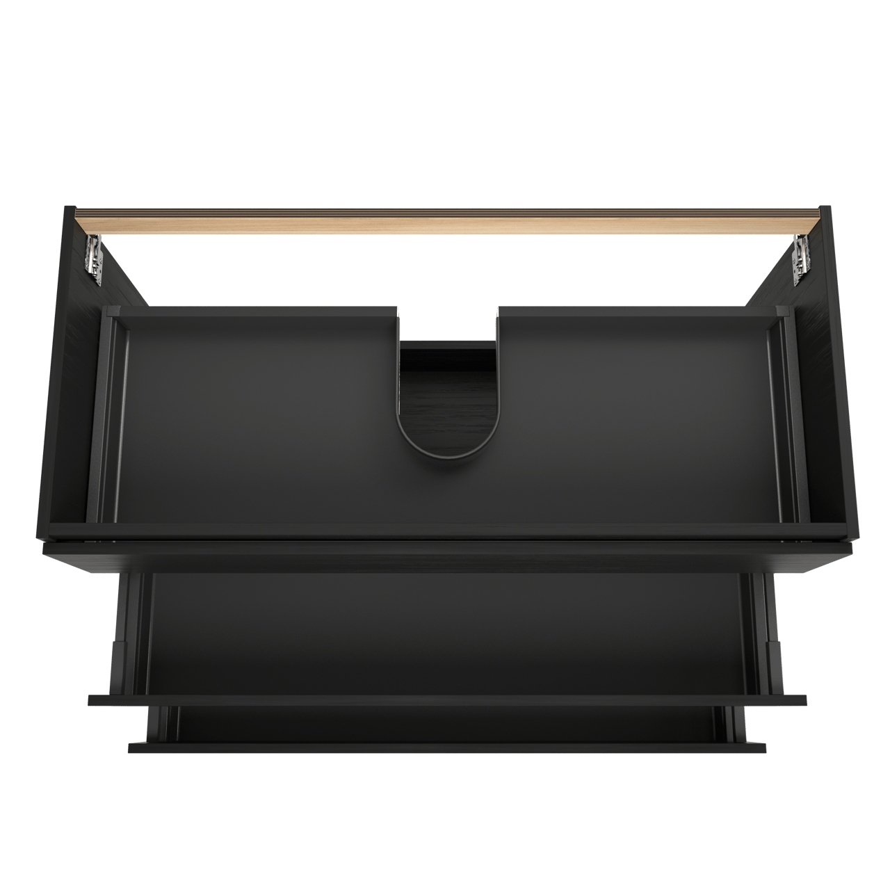 Balmani Lucida meuble sous-vasque a poser 120 x 55 cm chêne noir 3 tiroirs