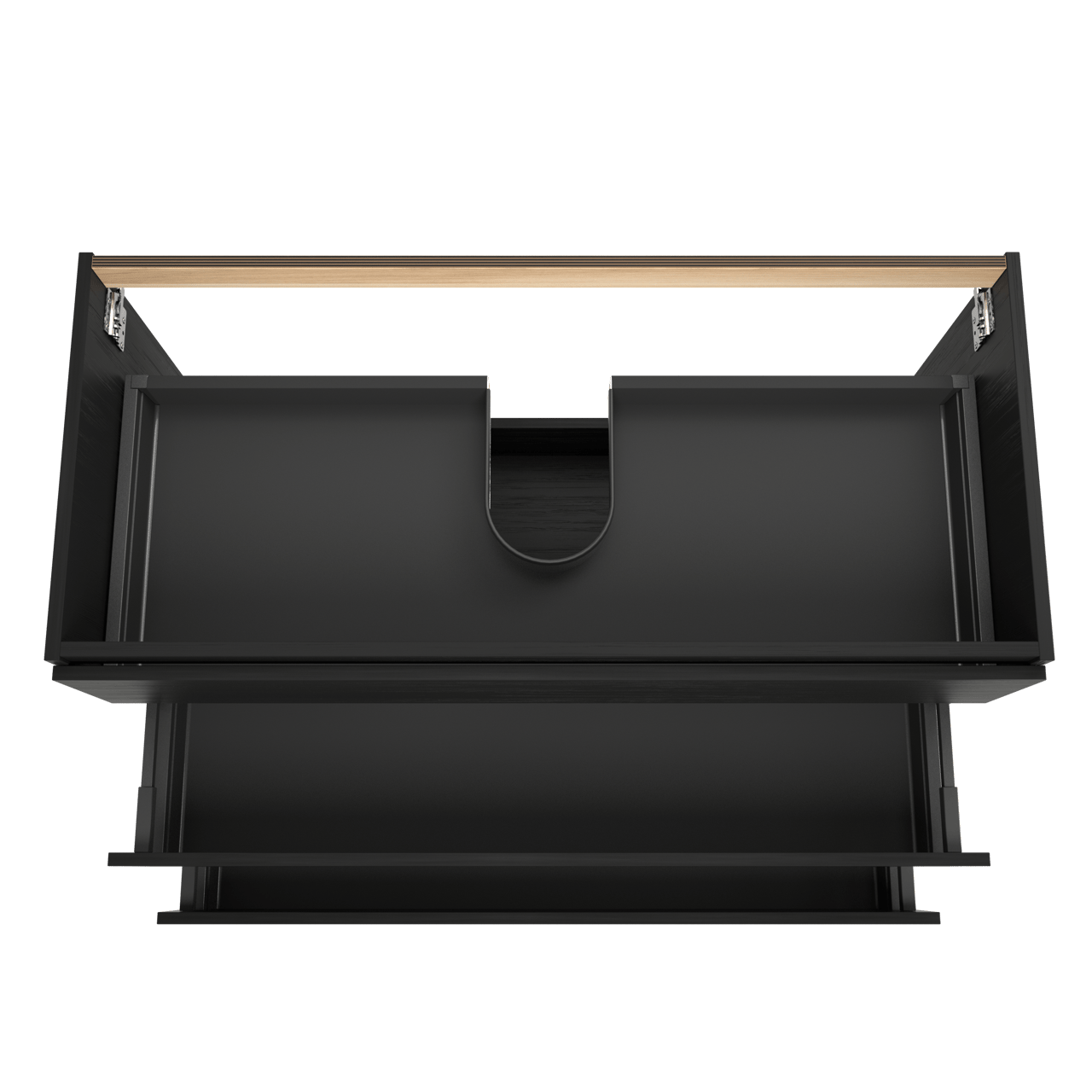 Balmani Lucida staande wastafelonderkast 120 x 55 cm zwarte eik 3 lades