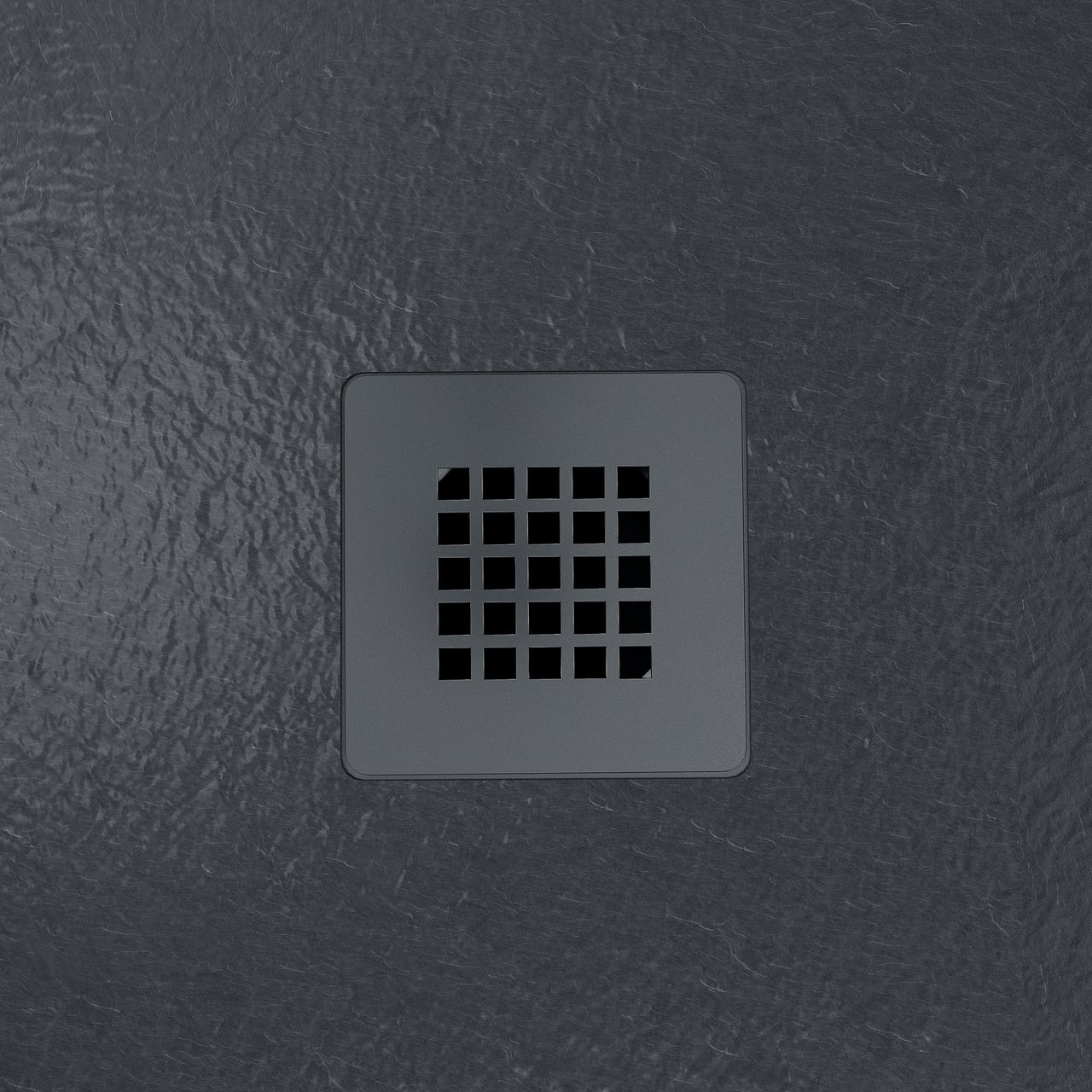 Balmani Vega receveur de douche 140 x 90 cm marbre composite gris graphite texture ardoise