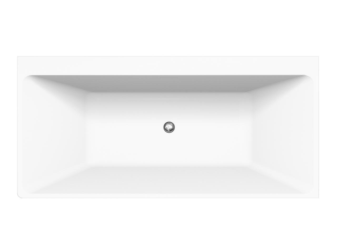 Luca Varess Coda baignoire d'angle droite duo 190 x 90 cm acrylique blanc mat