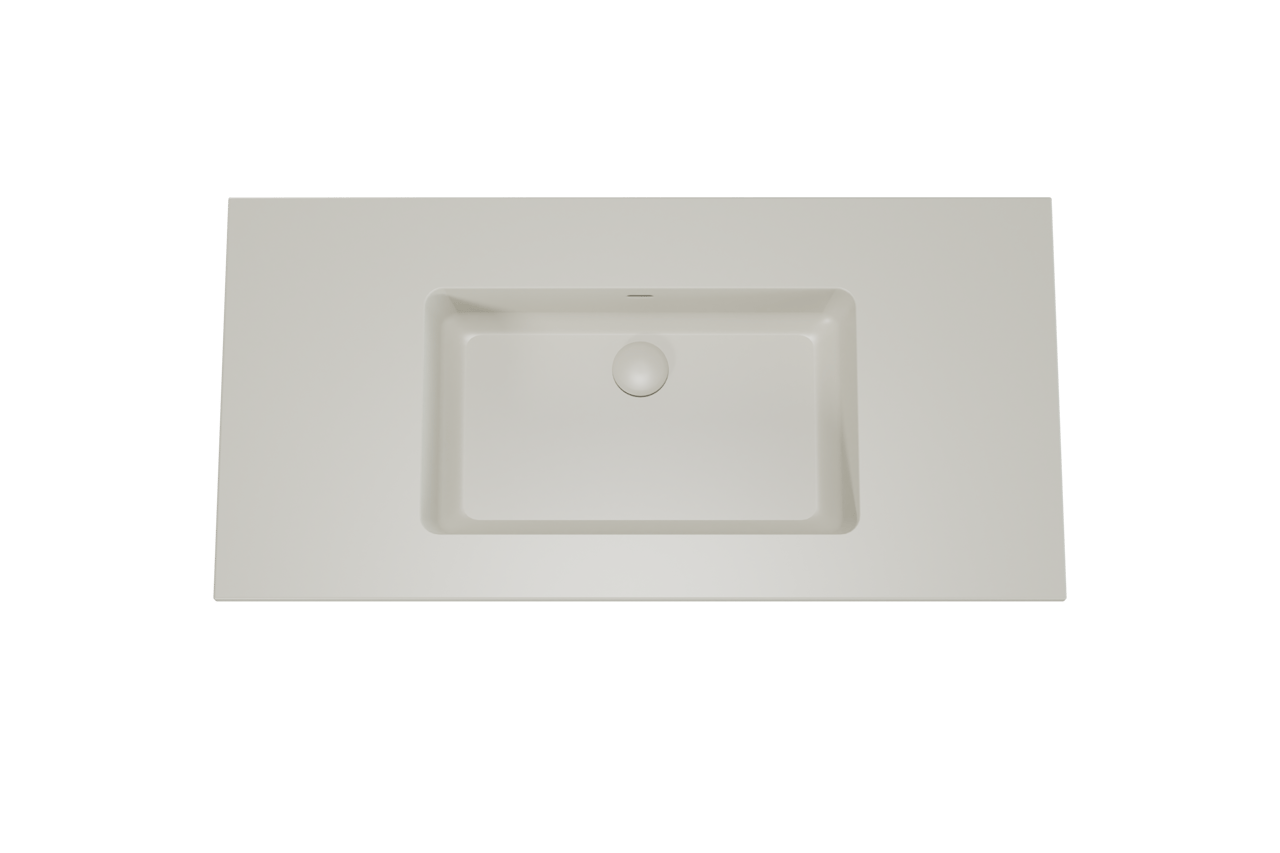 Storke Diva Einzelwaschtisch matt seidengrau Top Solid Seidengrau Matt 105 x 52 cm