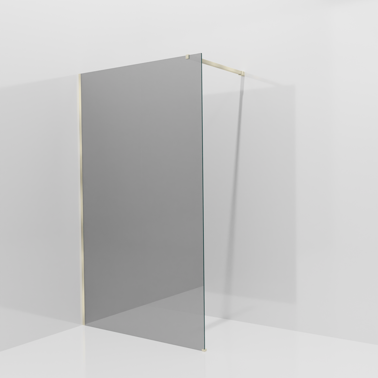 Balmani Modular Walk-In Dusche: 120 x 200 cm, Reflex-Spiegelglas, Profil Brushed Champagne Gold