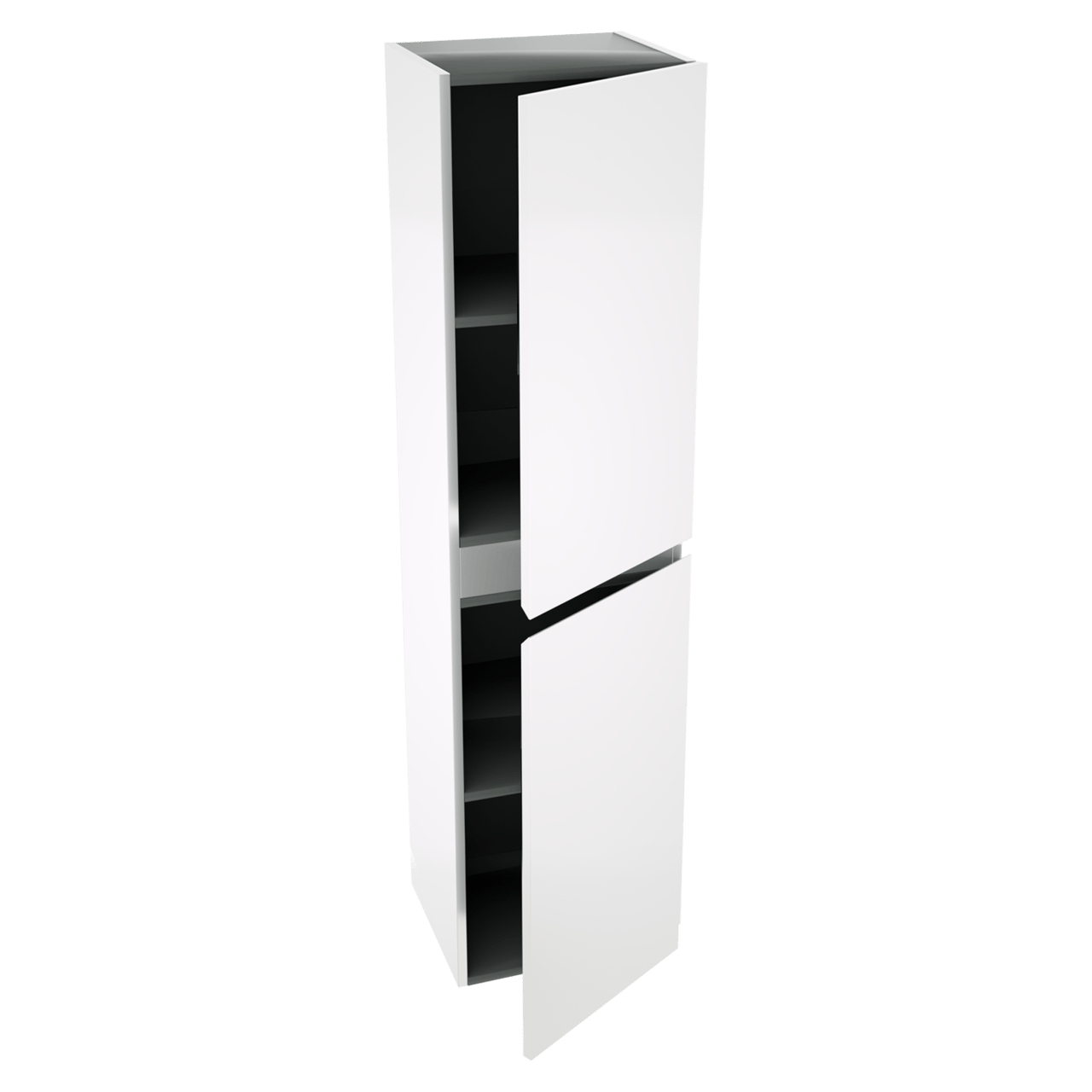 Linie Lado hängender Hochschrank zur Selbstmontage Weiß Glänzend 35 x 30 x 140 cm