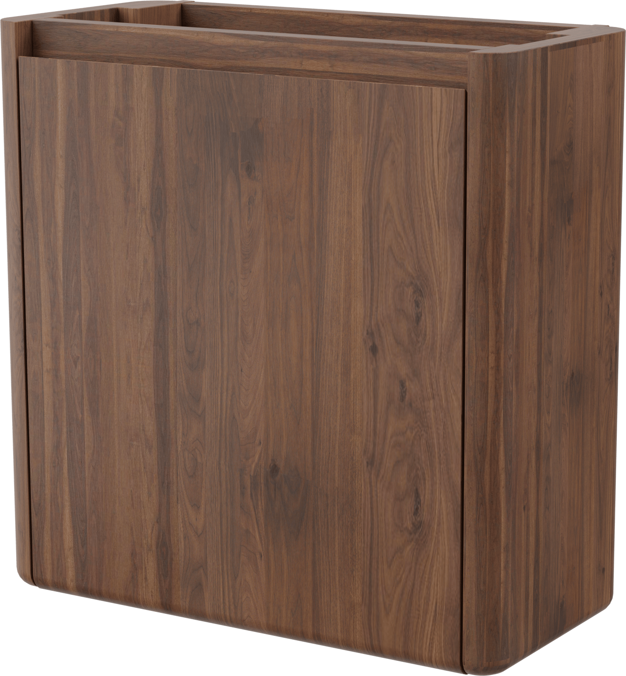 Balmani Fara zwevend toiletmeubel 45 x 22 cm amerikaanse notelaar met Fara wastafel in matte Solid Surface