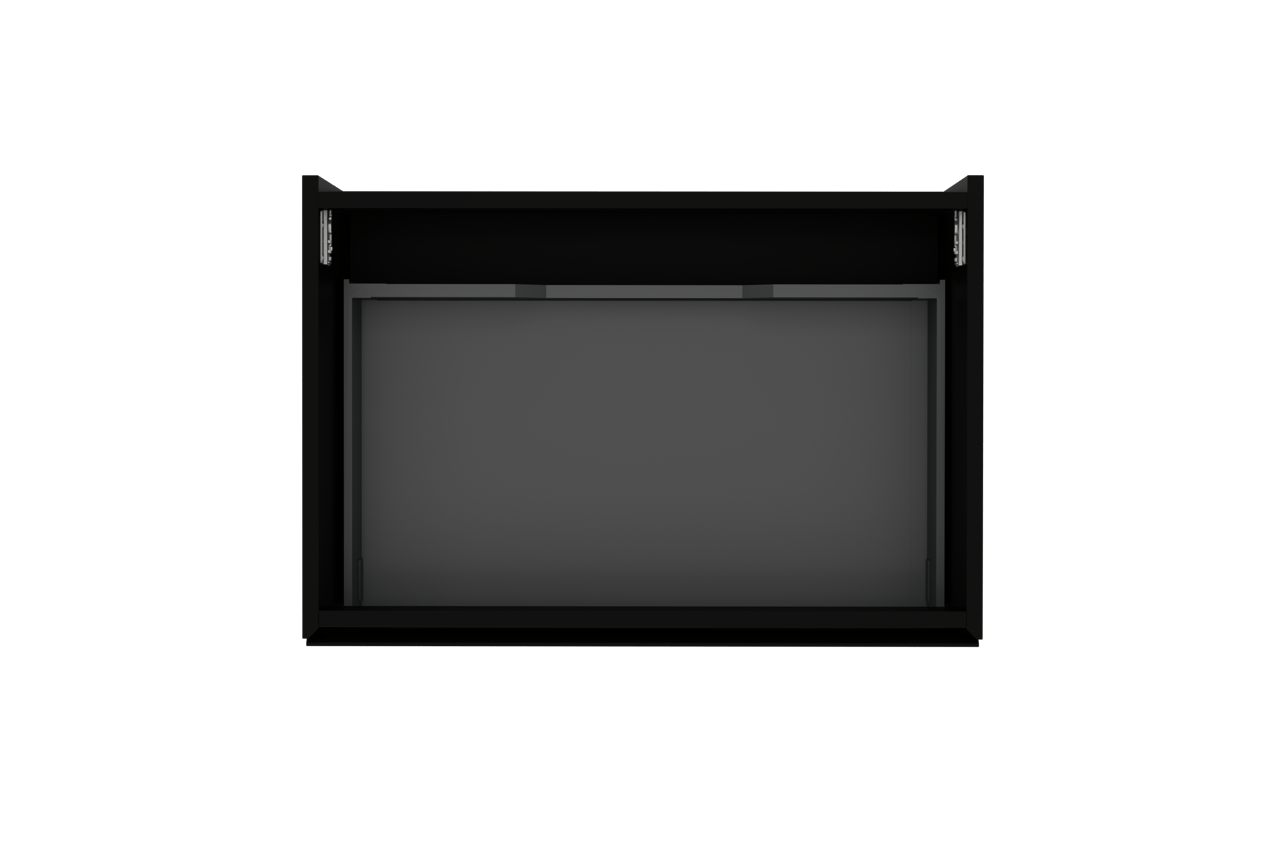 Storke Edge hängender Waschbeckenunterschrank: 75 x 52 cm, Schwarz matt, 1 Schublade