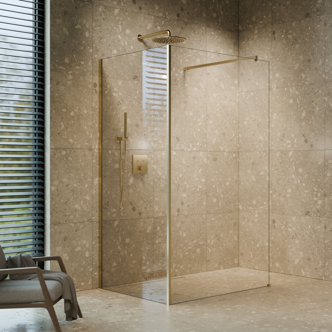 Balmani Modular Eckprofil, 200 cm, Brushed Champagner Gold