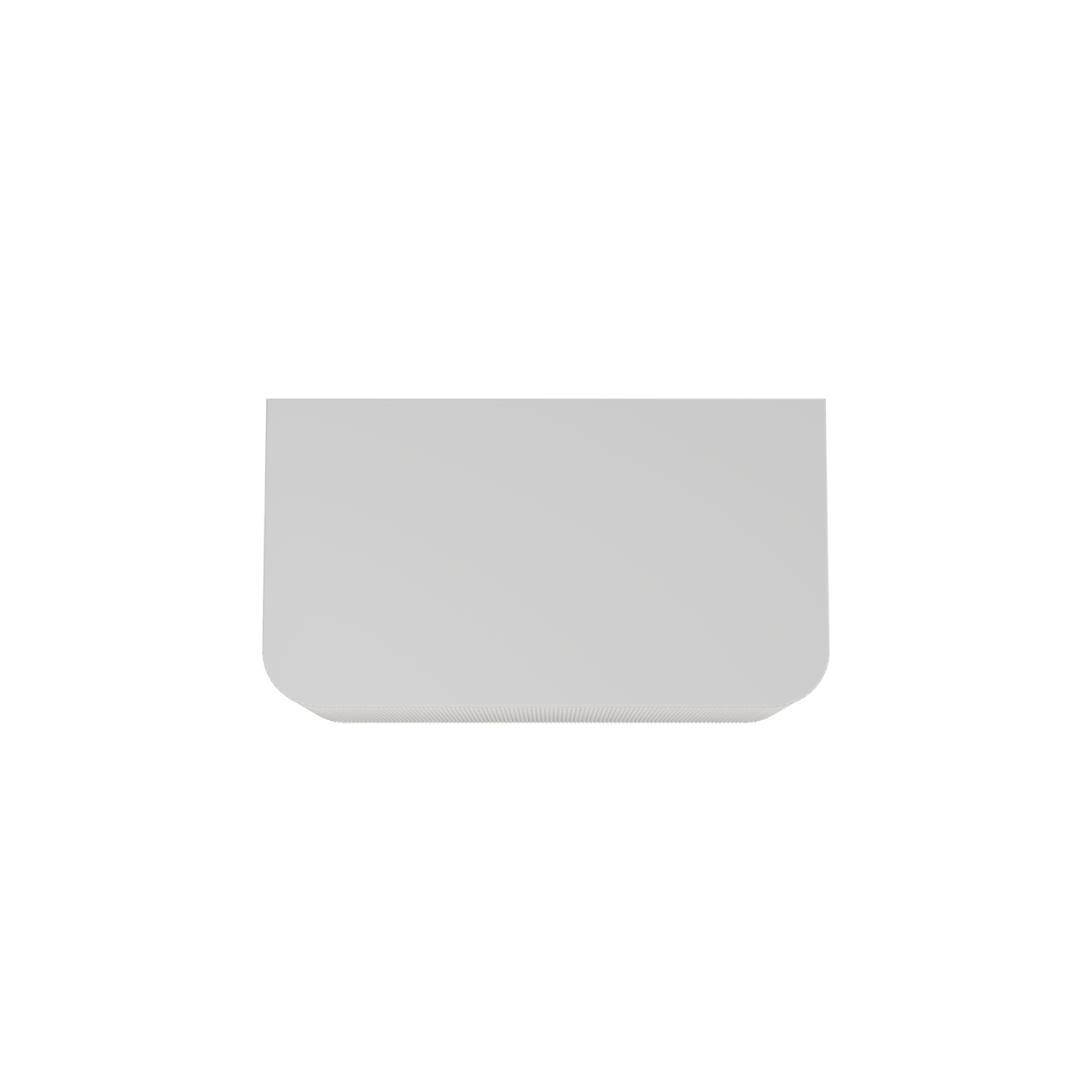 Balmani Moon zwevend badkamermeubel 100 x 55 cm mat wit met Moon enkel tablet in solid surface mat wit, Verticale symmetrische rechte ribbel