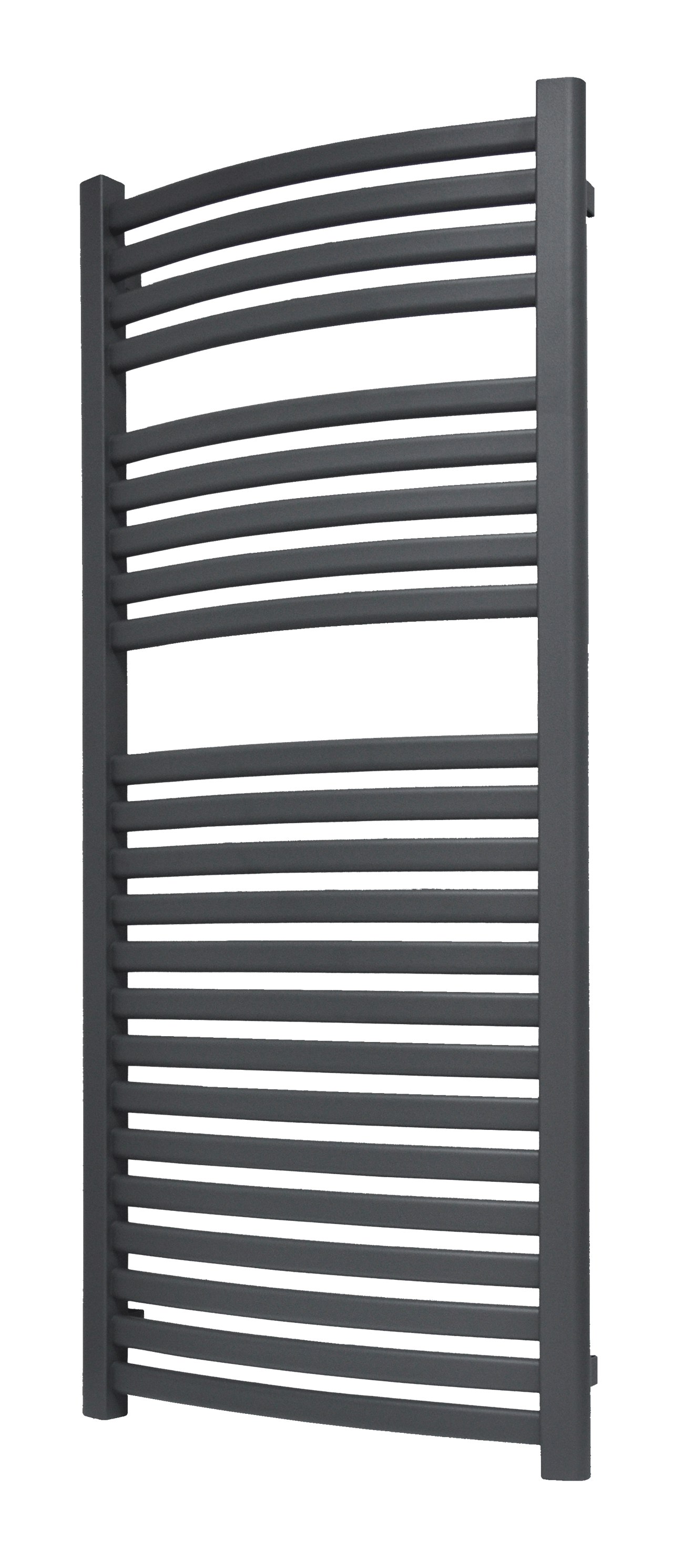 Vipera Kanza Rx enkele handdoekradiator 50 x 120 cm elektrische verwarming antraciet grijs zijaansluiting 521W, weerstand inbegrepen