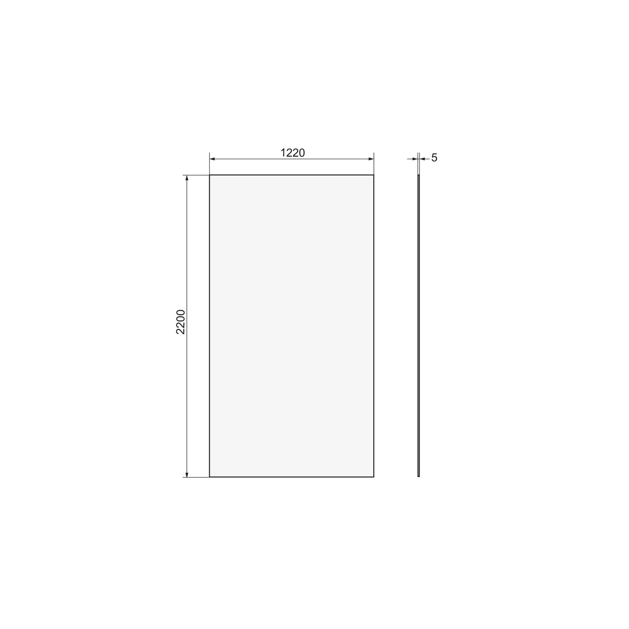 Luca Varess Silk set douchewandbekleding met hoekprofiel 120 x 80 x 220 cm acryl mat wit