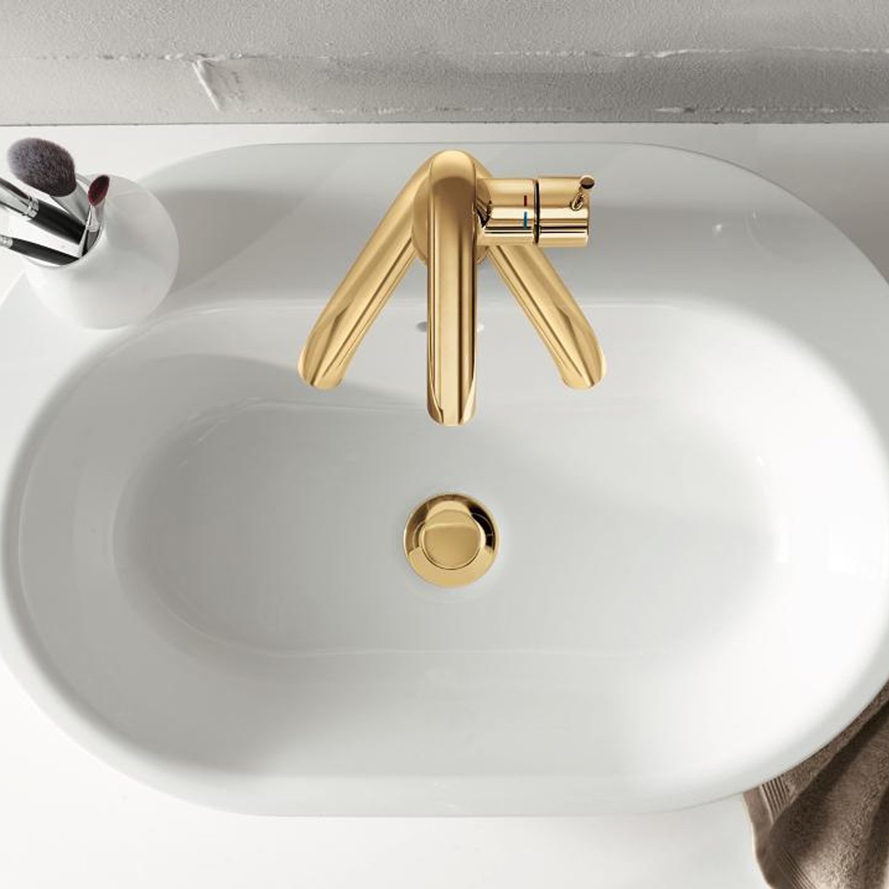 Grohe Essence M-size robinet de lavabo chrome Brushed Cool Sunrise