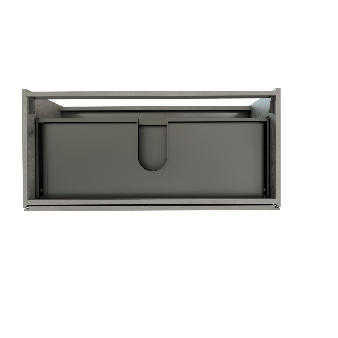 Storke Edge staande wastafelonderkast 100 x 46 cm beton donkergrijs 3 lades