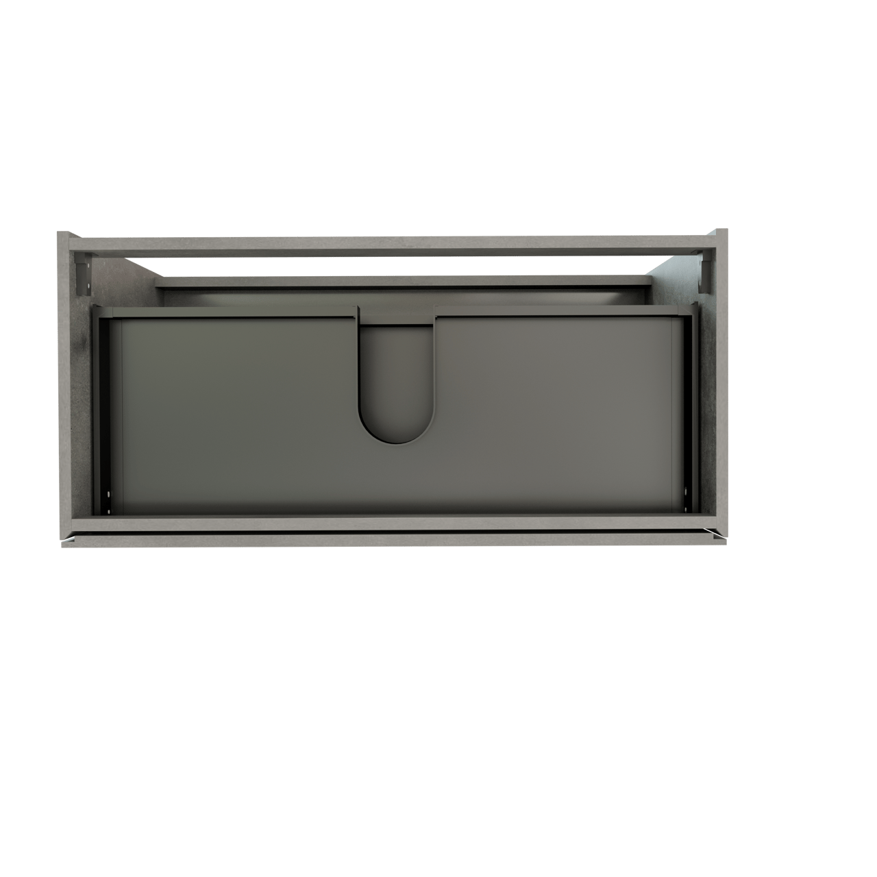 Storke Edge staande wastafelonderkast 100 x 46 cm beton donkergrijs 3 lades