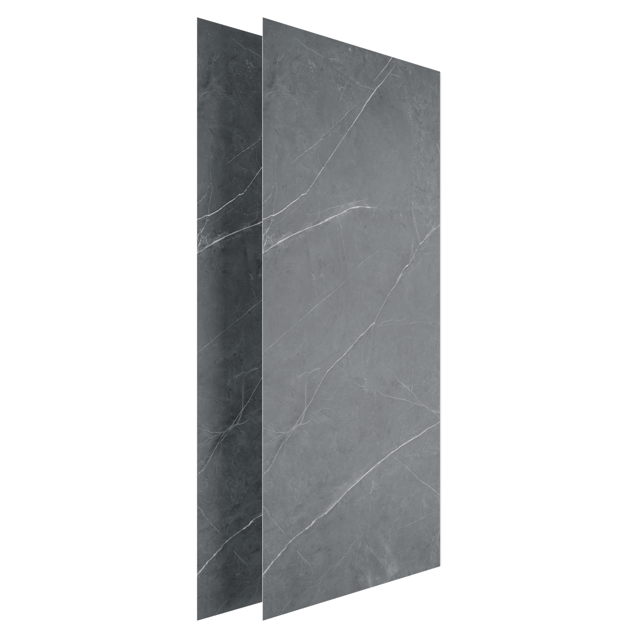 Luca Varess Groovy douchewandbekleding set 2 x 120x260 cm, SPC, Persian Grey Marble
