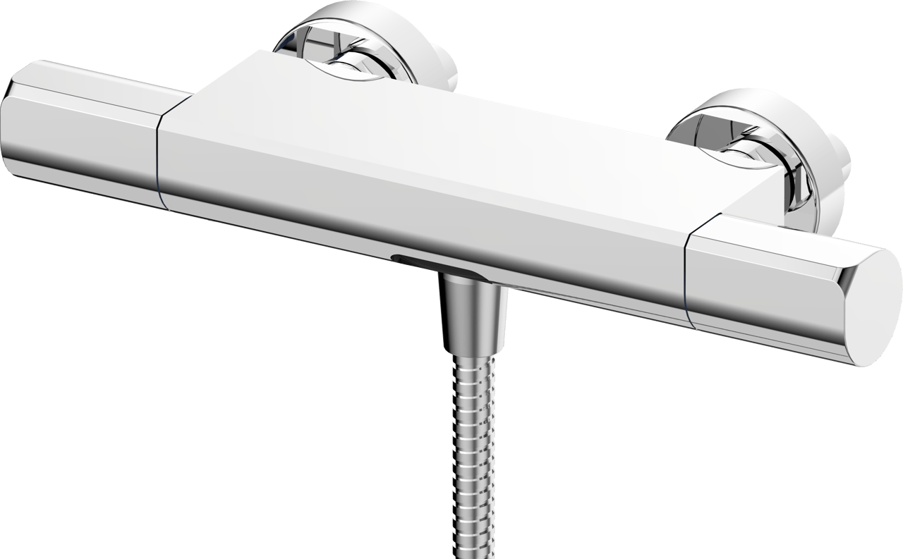 Blaufoss Eris Aufputz Badewannen-Armatur chrom mit mit Handbrause