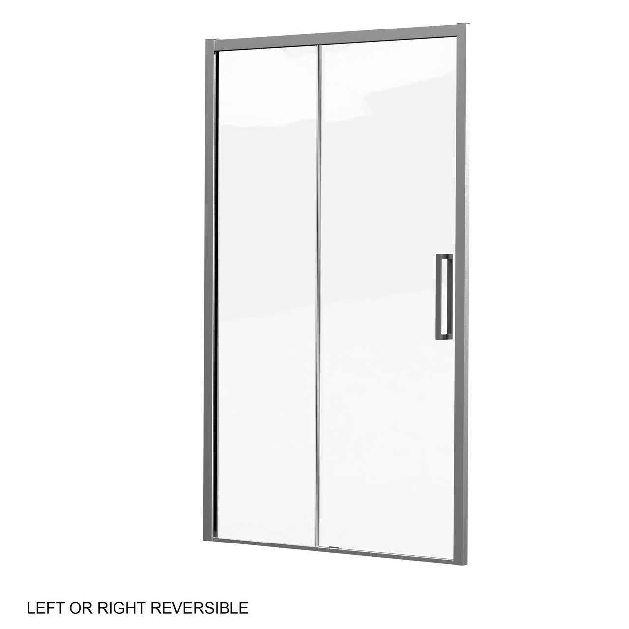 Luca Varess Senses schuifdeur met vaste wand - voor douchehoek - 120 cm helder glas glanzend chroom profiel