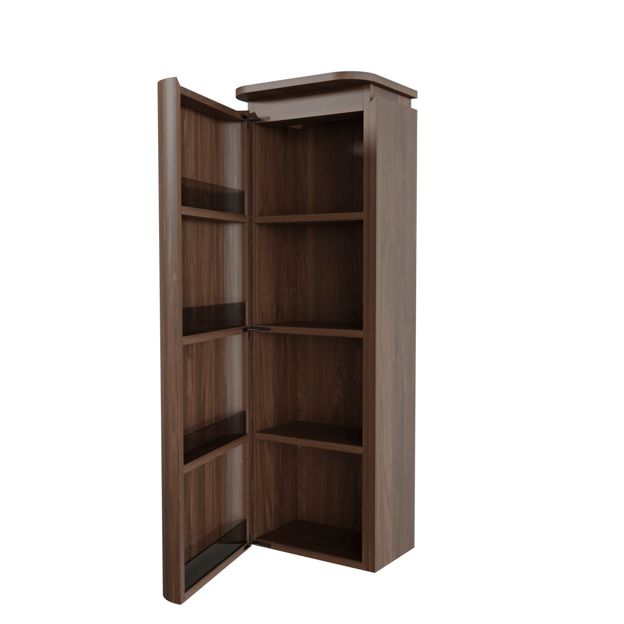 Balmani Moon zwevend badkamerkast links Amerikaanse notelaar 44 x 32 x 130 cm