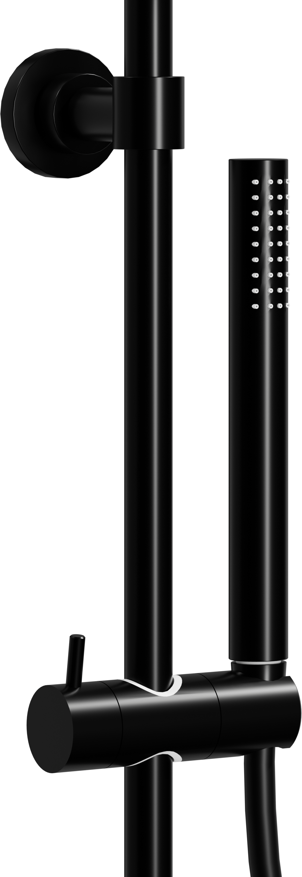 Linie Mavin 200 Duschsystem mit Thermostat-Armatur Schwarz Matt