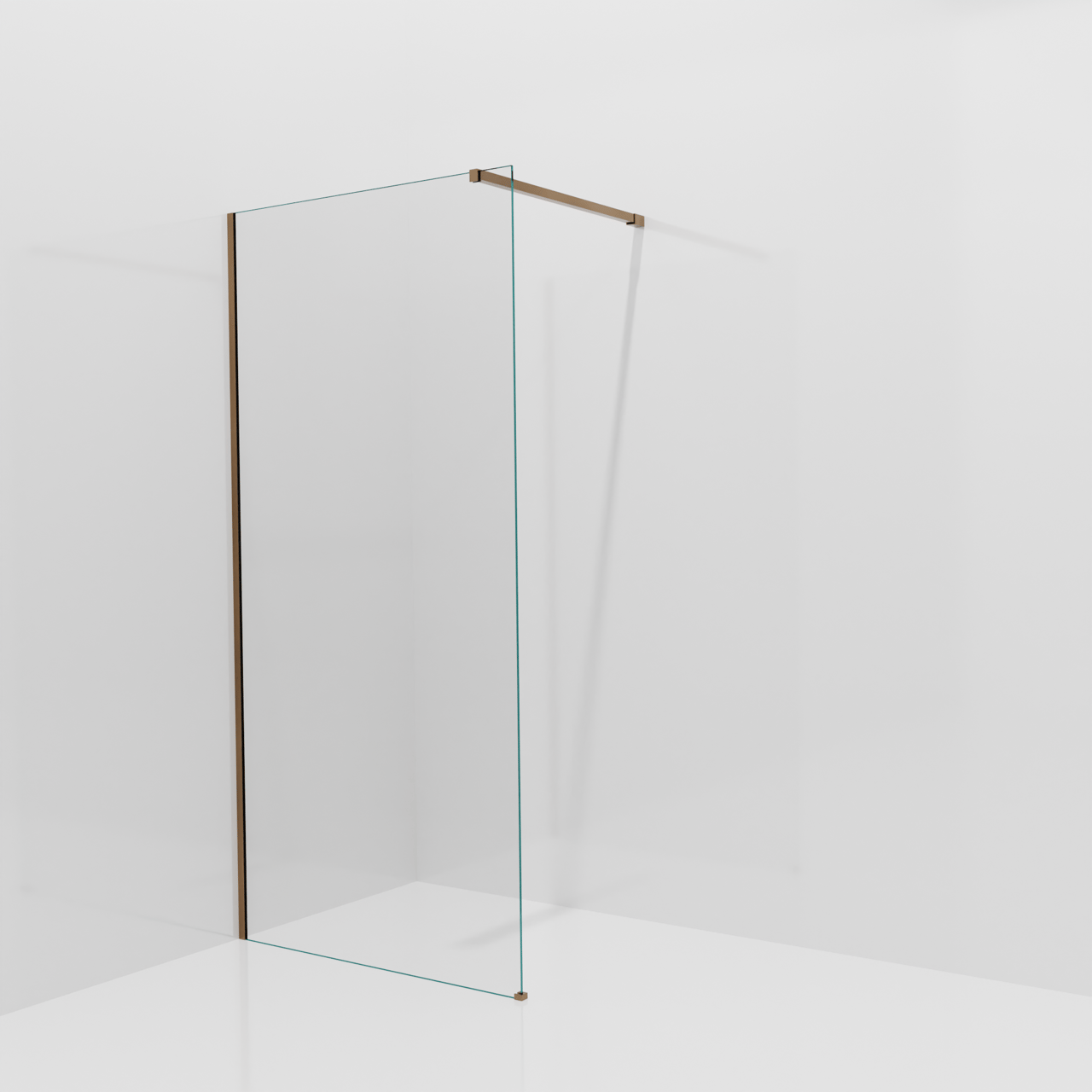 Balmani Modular Walk-In Dusche: 100 x 200 cm, Klarglas, Profil Brushed Rosegold