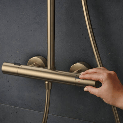 Hansgrohe Pulsify S260 Puro thermostatische kraan regendoucheset brushed bronze