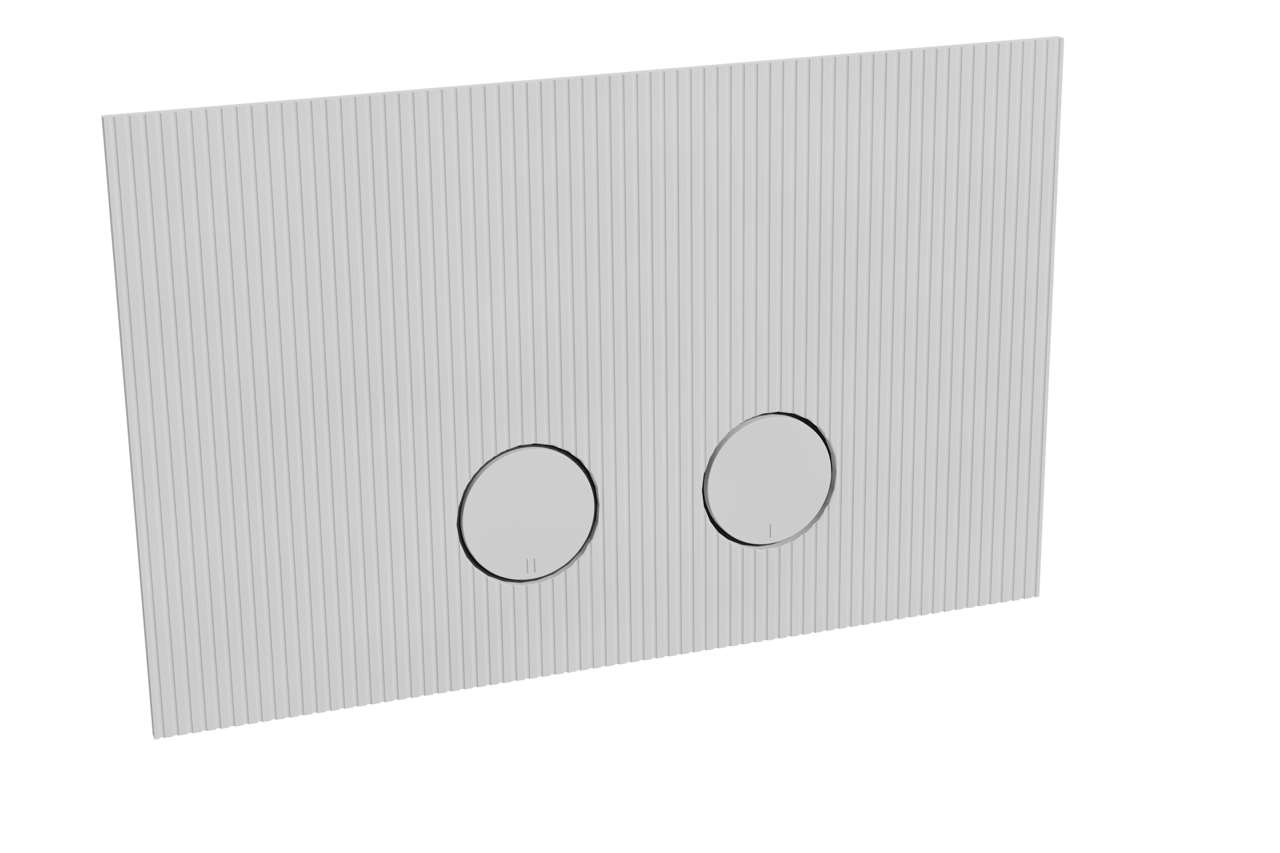 Perola Ribs bedieningspaneel Mat Wit voor UP320 of UP720 inbouwreservoir