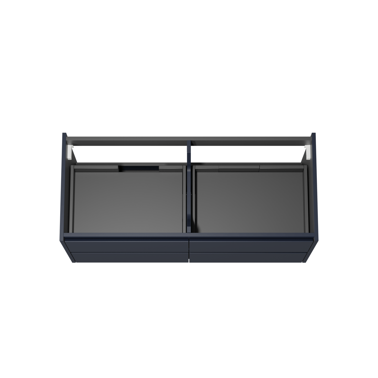 Storke Seda hängender Waschbeckenunterschrank: 120 x 52 cm, Nachtblau, 4 Schubladen