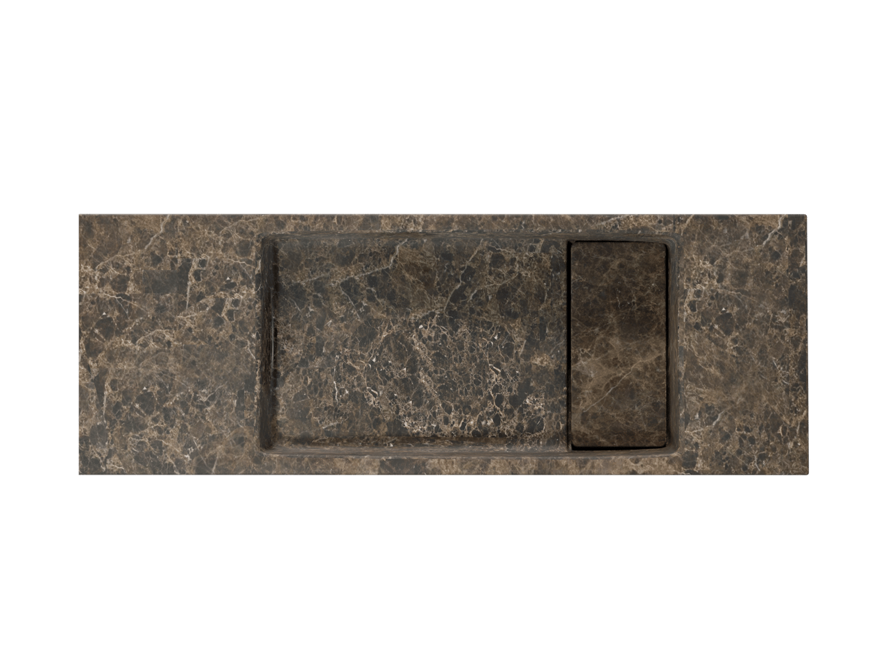 Balmani Mood fonteintje 55 x 20 cm Dark Emperador Marmer