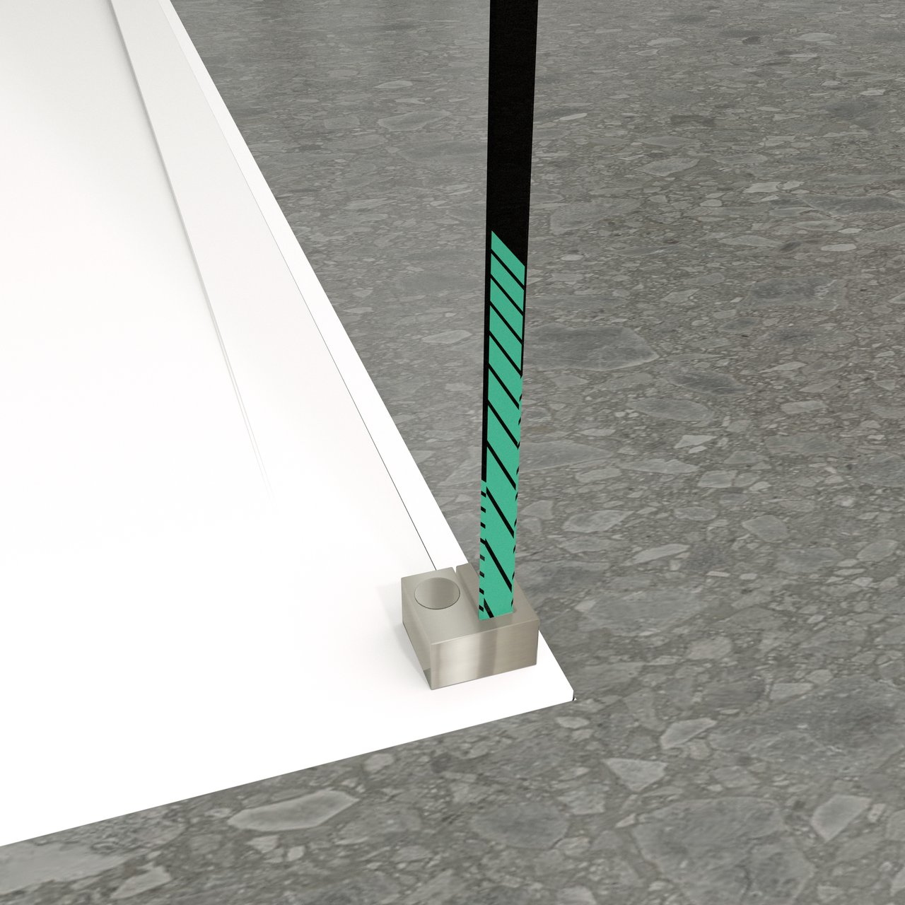 Balmani Modular inloopdouche 110 x 200 cm helder glas Brushed CoolMetal profiel