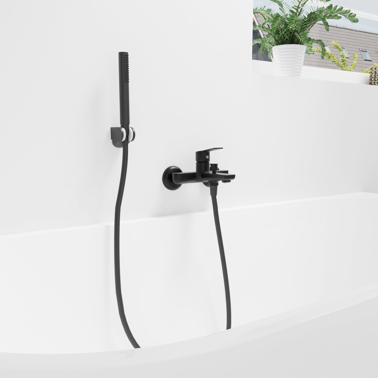 Linie Diversy Handbrause 1 Strahlfunktion Schwarz Matt