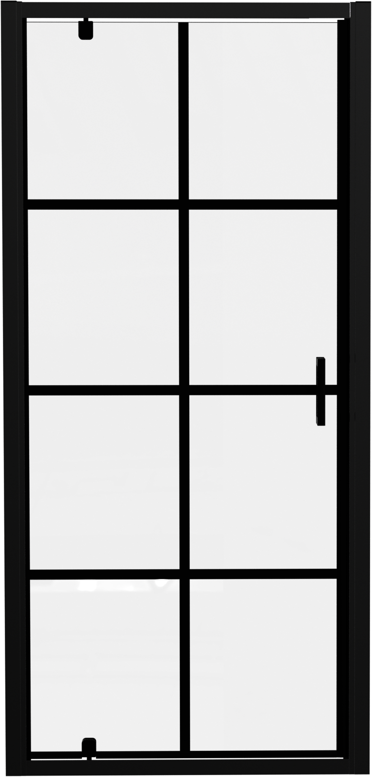 Luca Varess Vidor porte pivotante 90 x 190 cm verre Square profil noir mat