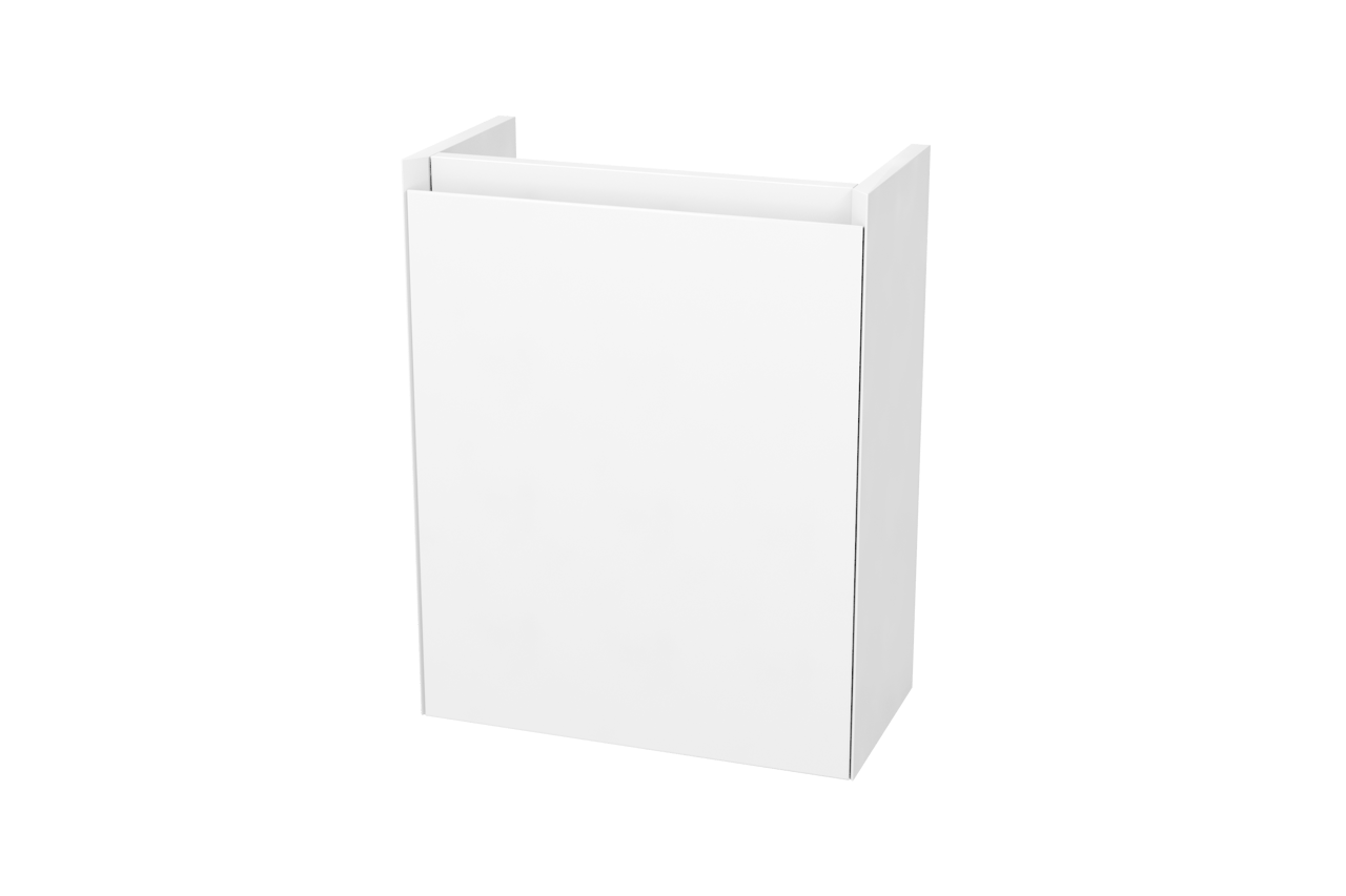 Balmani Mitra zwevend toiletmeubel 42 x 21 cm mat wit met Facetta tablet en Bowl waskom in Dark Emperador marmer