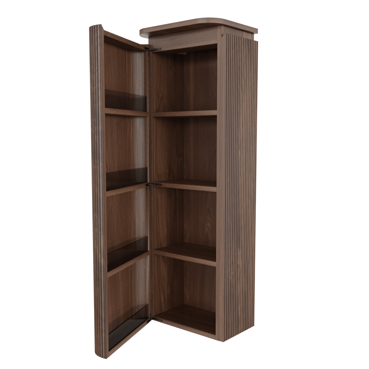 Balmani Moon colonne salle de bains suspendue gauche noyer Américain 44 x 32 x 130 cm