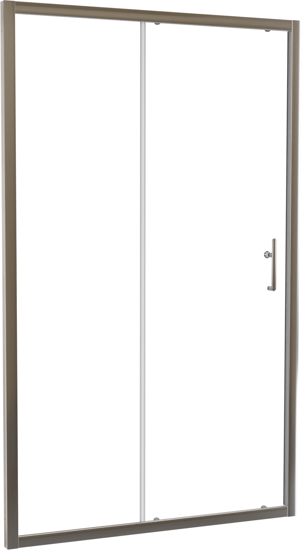 Linie Cadiz douche schuifdeur 120 cm x 190 cm Helder glas Brushed Chrome profiel