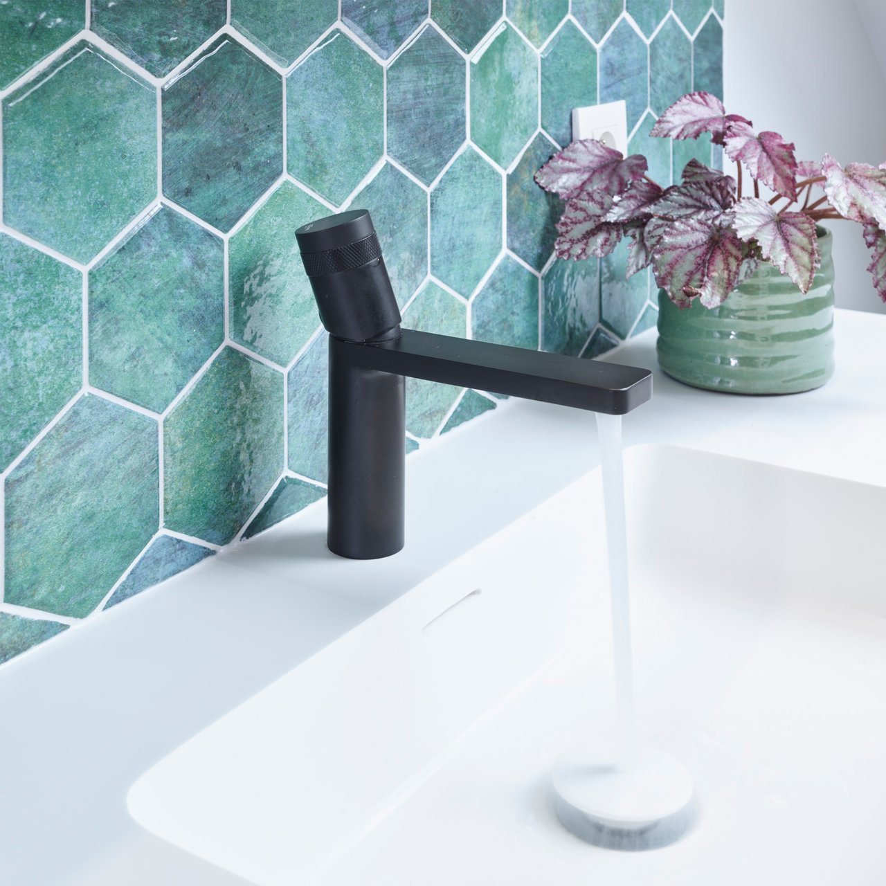 Blaufoss Sonic robinet de lavabo noir mat