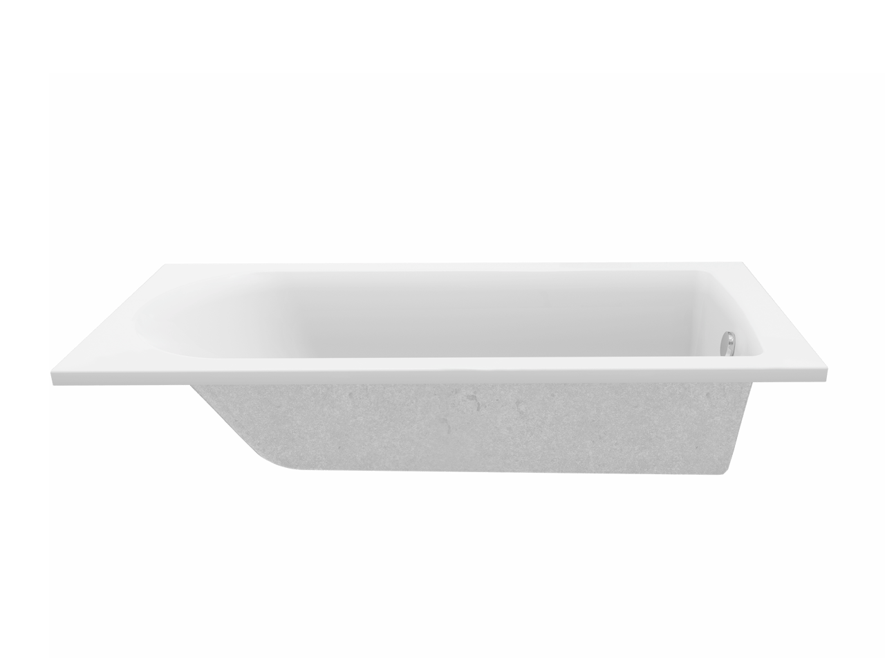 Luca Varess Rosala baignoire encastrable simple 170 x 80 cm acrylique blanc mat