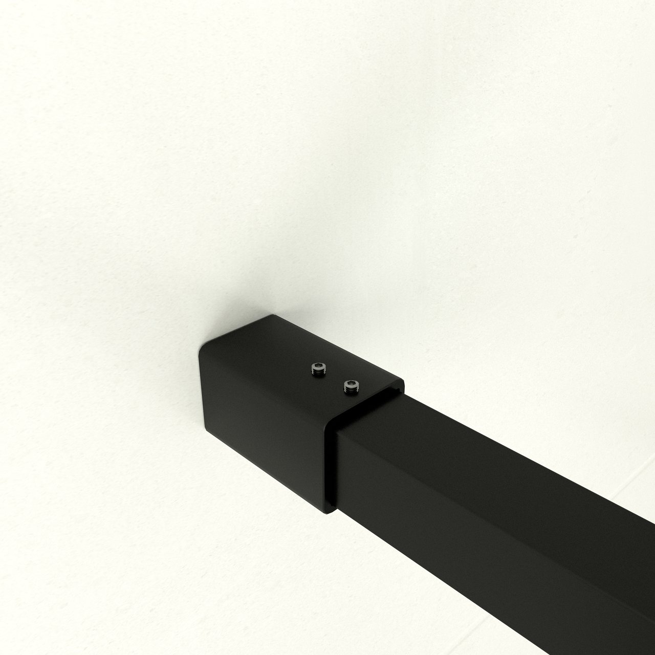 Balmani Modular douche à l'italienne 100 x 200 cm verre mikado profil noir mat