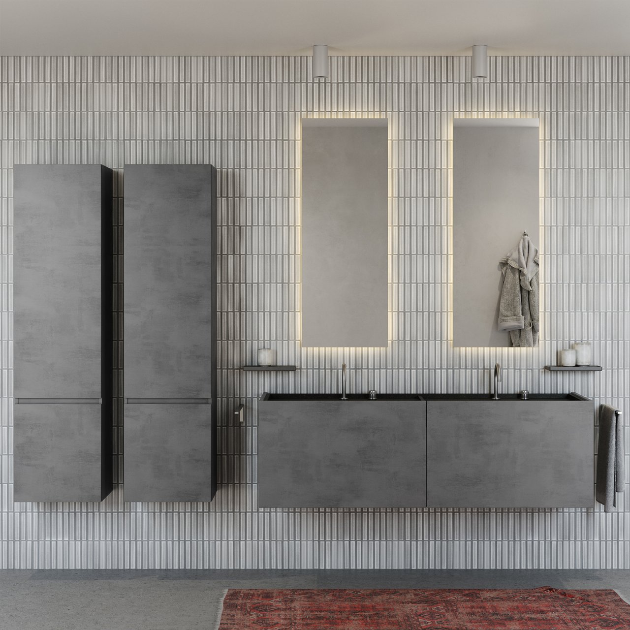 Blaufoss Pavilion Curve robinet de lavabo Brushed Coolmetal