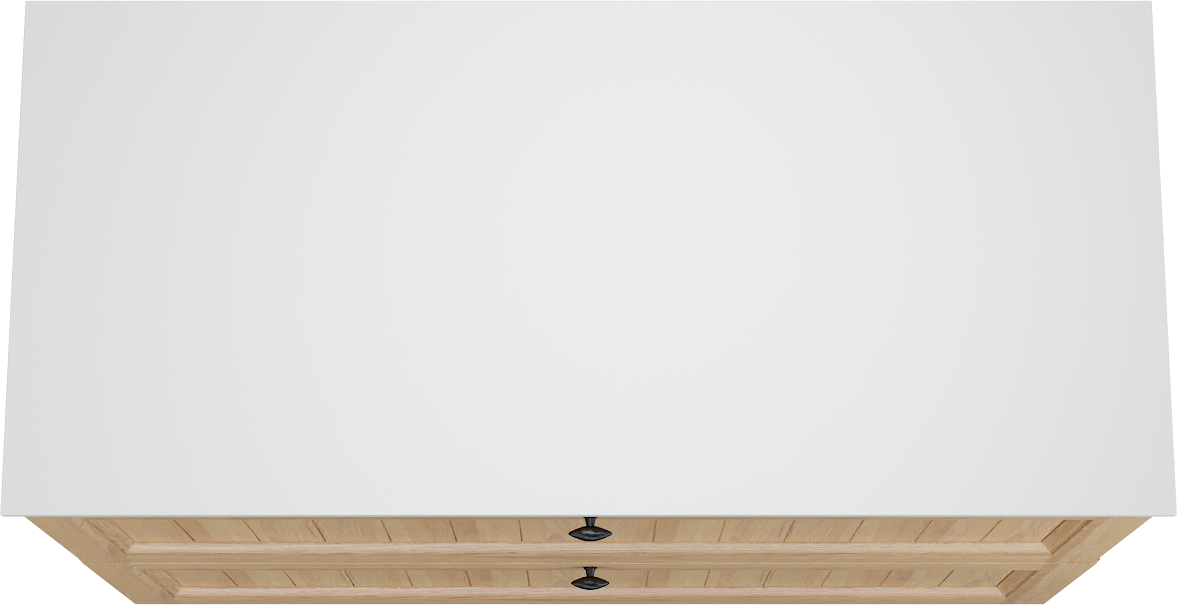 Balmani Lemon freistehendes Möbelstück Set: 120 x 55 cm, Naturbelassene Eiche Furnier, mit Stretto Einzel- oder Doppel Waschtischplatte, Weiß matt