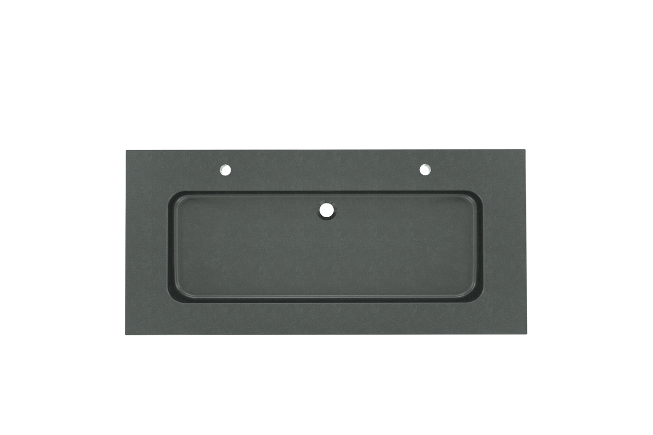 Balmani Napoli Einzelwaschtisch für 2 Armaturenlöcher, Granit poliert, 120 x 55 cm