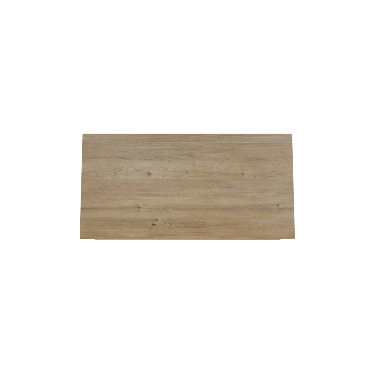 Storke Ribs zwevend badkamermeubel 105 x 52 cm ruwe eik met Panton enkel tablet in melamine ruwe eik, Verticale symmetrische rechte ribbel