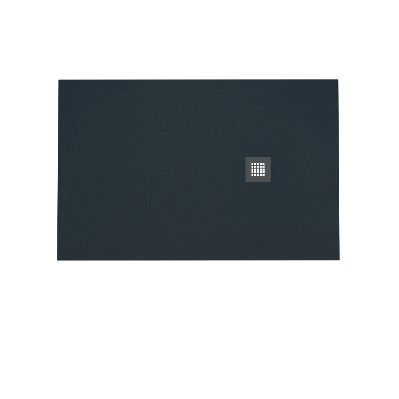 Balmani Vega douchebak 140 x 90 cm composietmarmer grafietgrijs leisteenstructuur