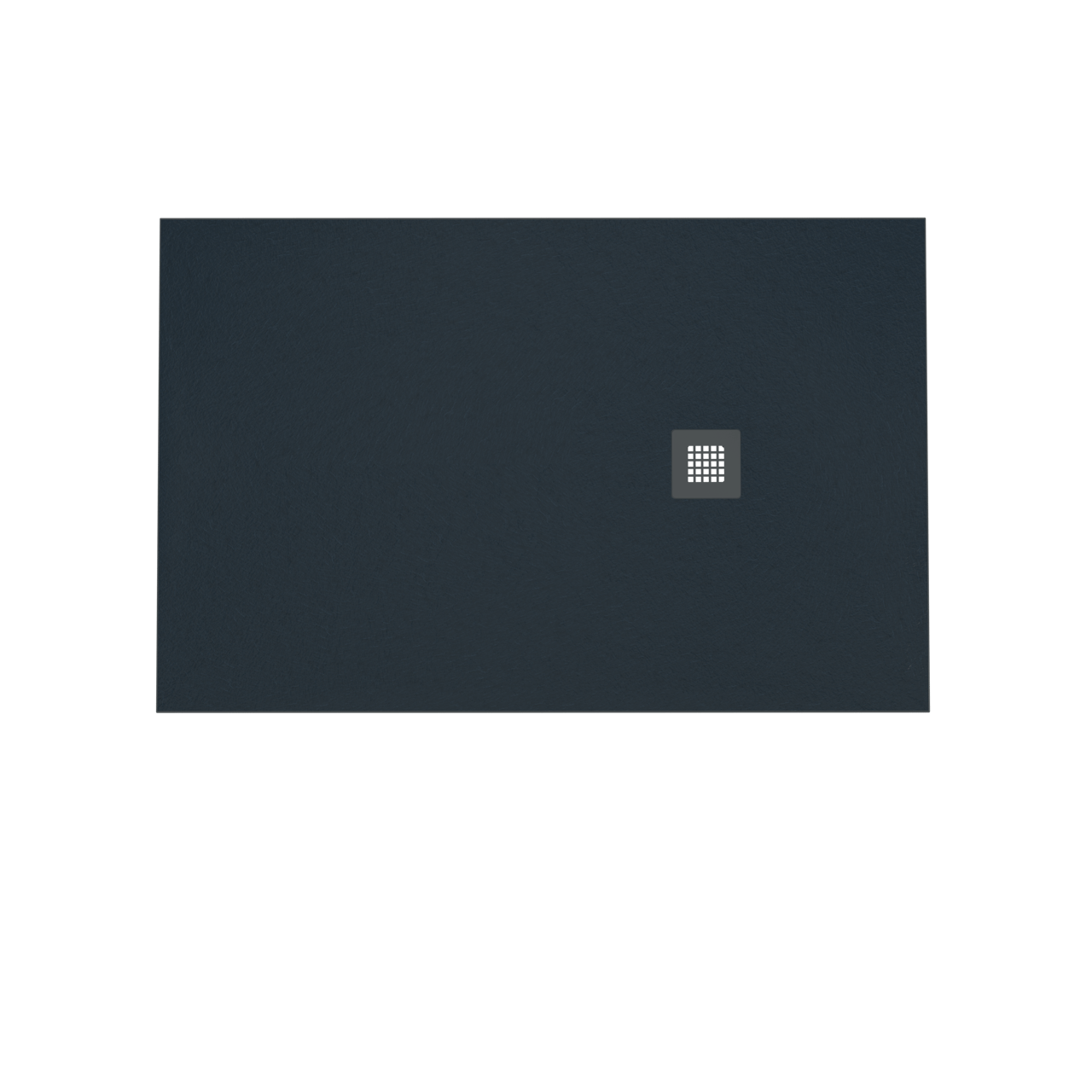 Balmani Vega receveur de douche 140 x 90 cm marbre composite gris graphite texture ardoise