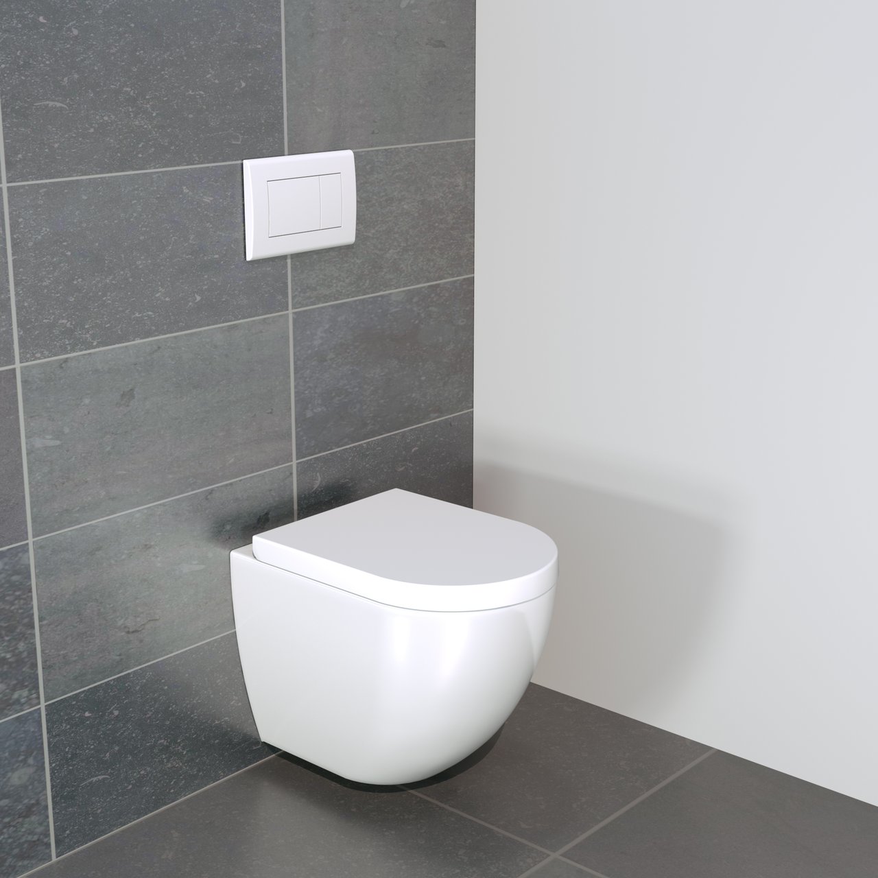 Luca Varess Livello Hänge WC: Erhöht, Weiß glänzend, spülrandlos