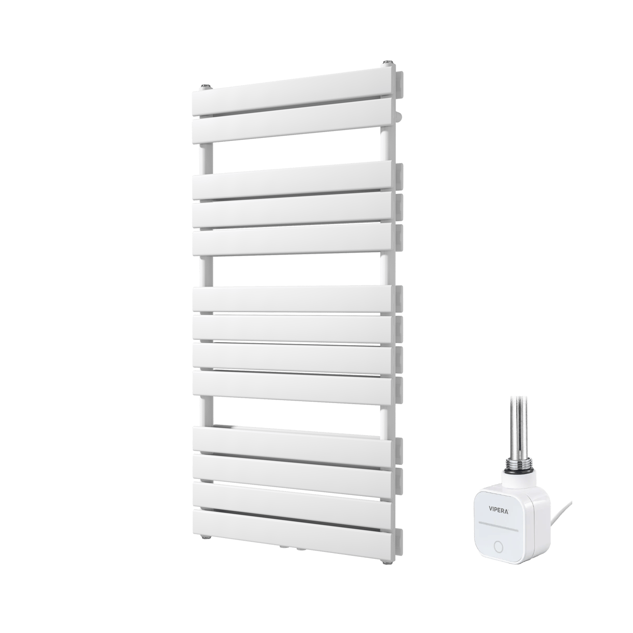 Vipera Alegria Dubbele Handdoekradiator 60 X 120 Cm Elektrische Verwarming Mat Wit Zij En Middenaansluiting 1000w Weerstand Inbegrepen 69824 210822