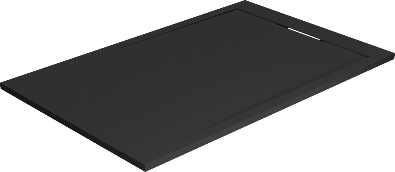 Balmani Andes douchebak 140 x 90 cm top solid Mat Zwart