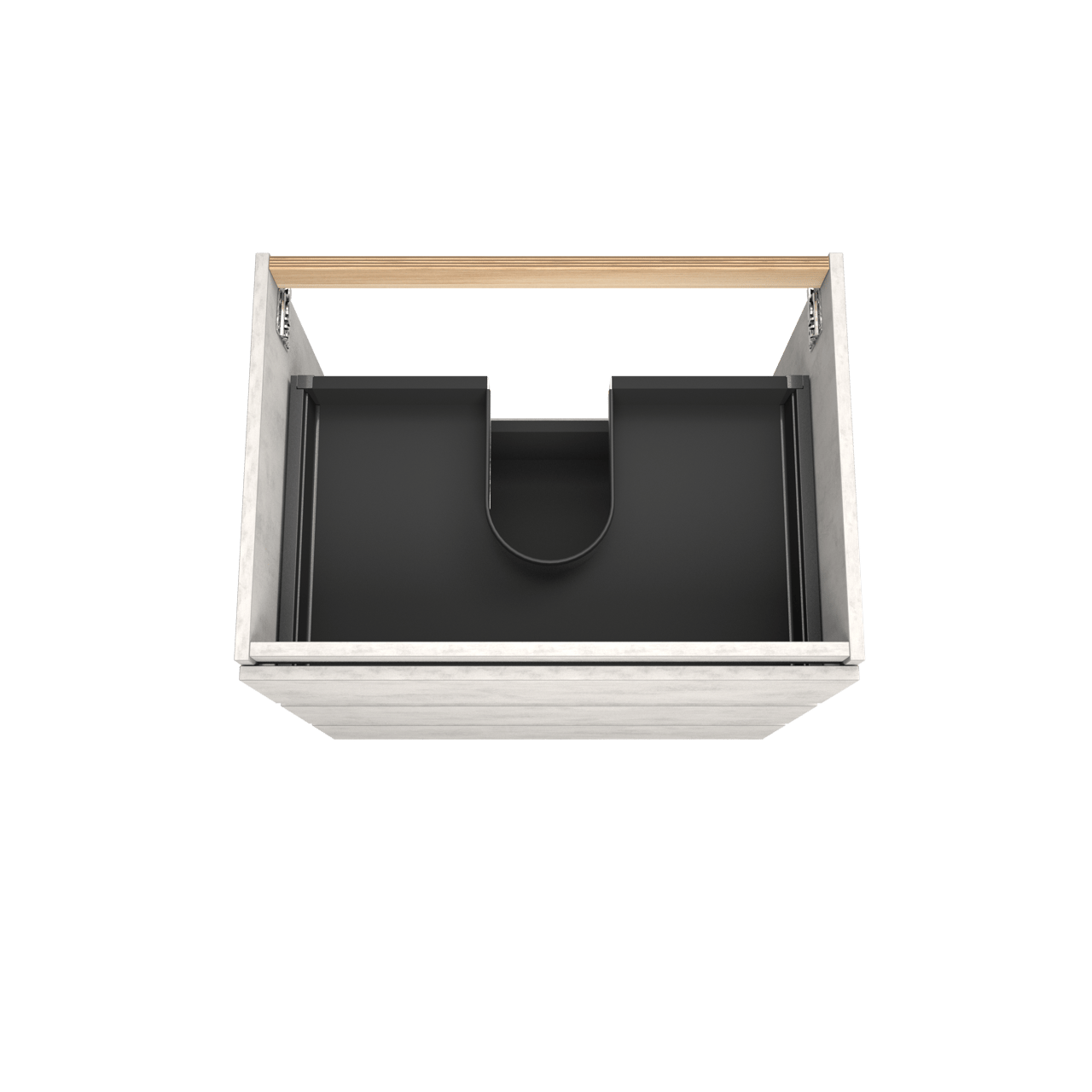 Balmani Lucida meuble sous-lavabo a poser 75 x 55 cm béton gris argent 3 tiroirs