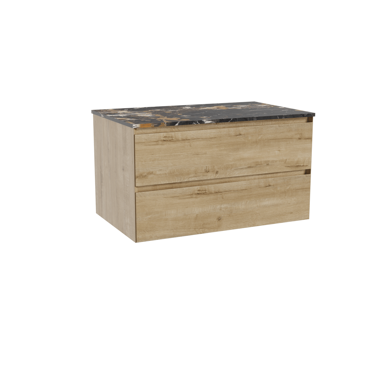 Balmani Mitra Badmöbel mit Stretto Waschtischplatte für Aufsatzwaschbecken