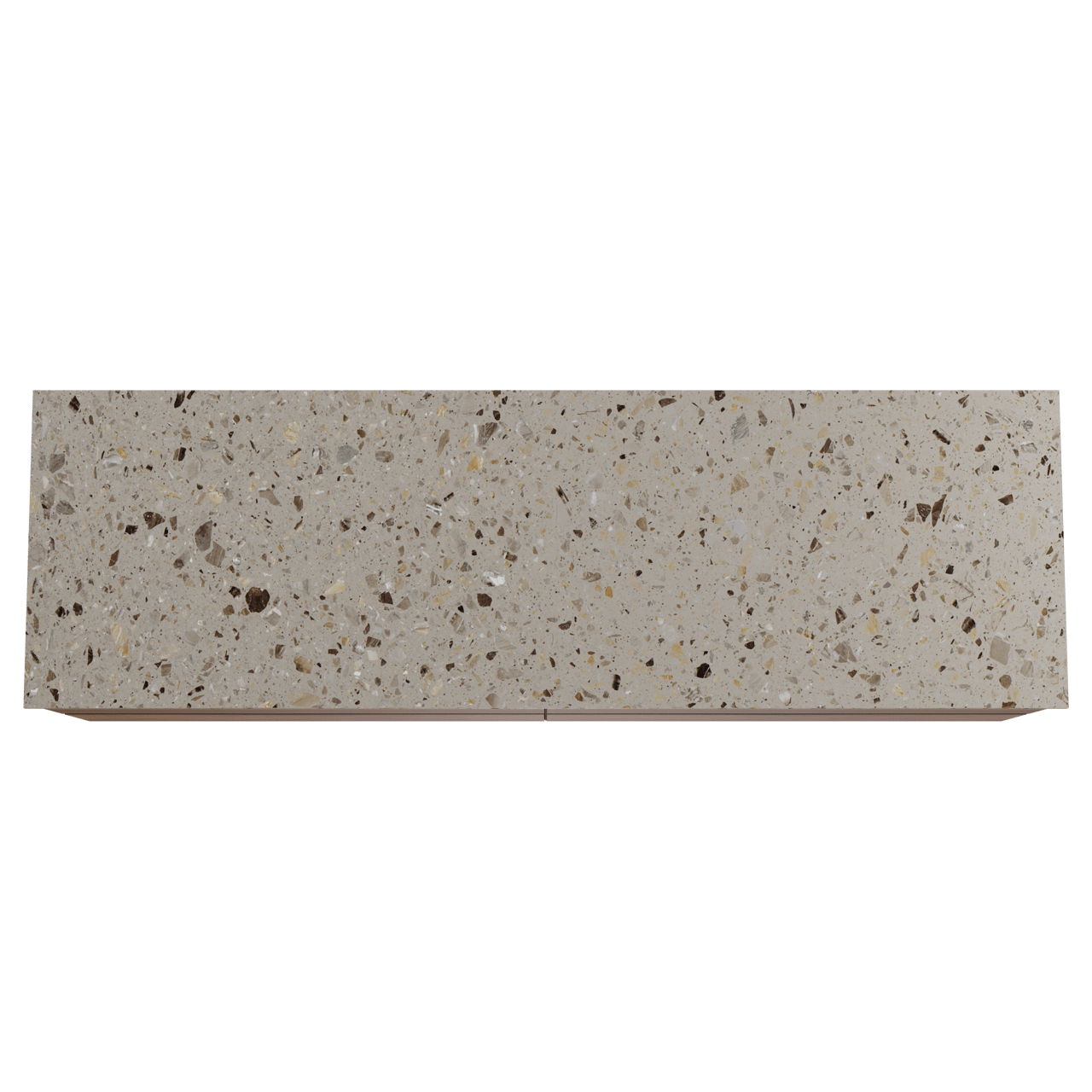 Balmani Mitra meuble salle de bains suspendu 180 x 55 cm noyer avec Stretto tablette simple ou double en terrazzo greige terrazzo