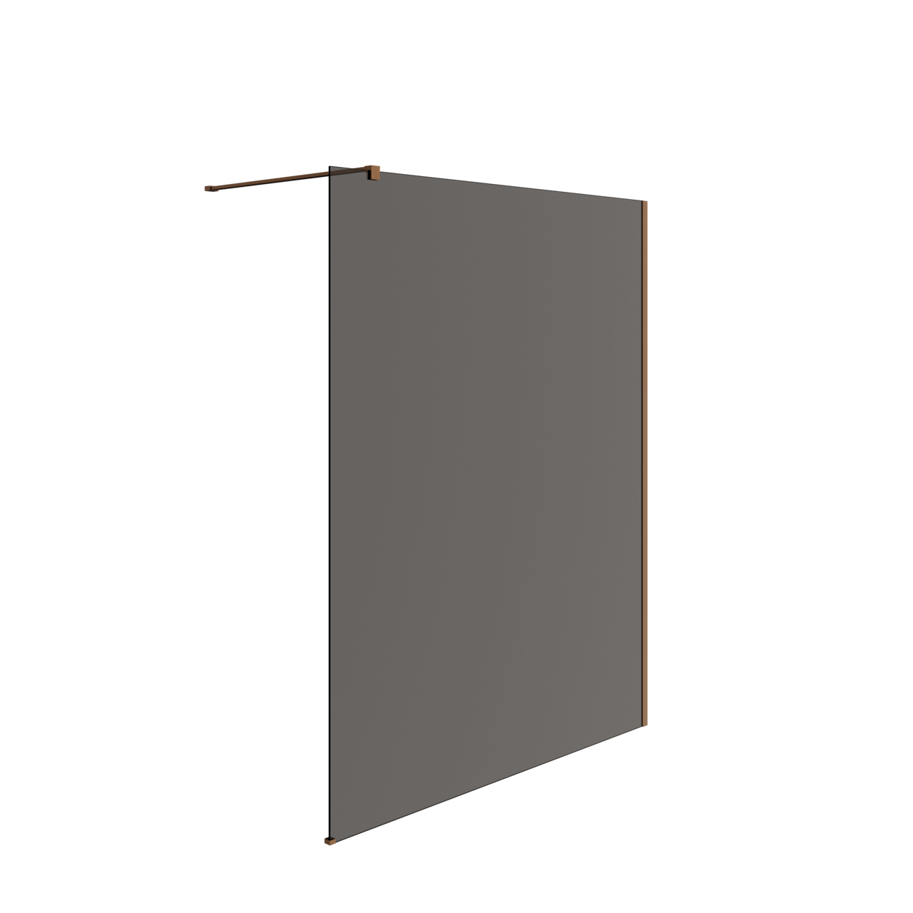 Balmani Modular douche à l'italienne 160 x 200 cm verre verre bronze profil or rose brossé