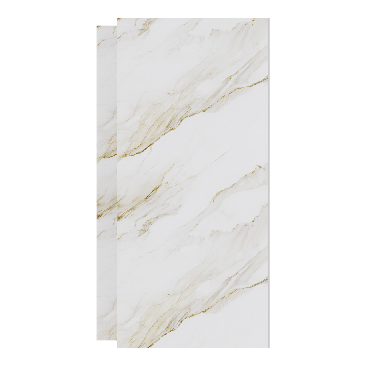 Luca Varess Suite douchewandbekleding set 2 x 120 x 260 cm, SPC, Marble gold
