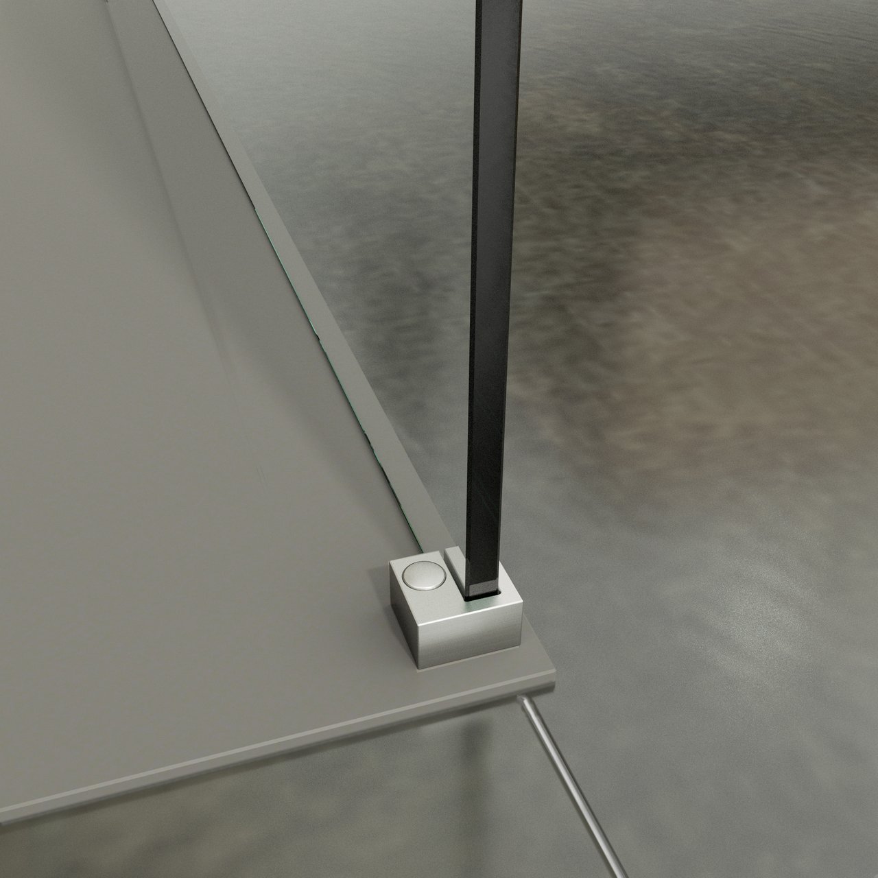 Balmani Modular inloopdouche 110 x 200 cm helder glas geborsteld inox profiel